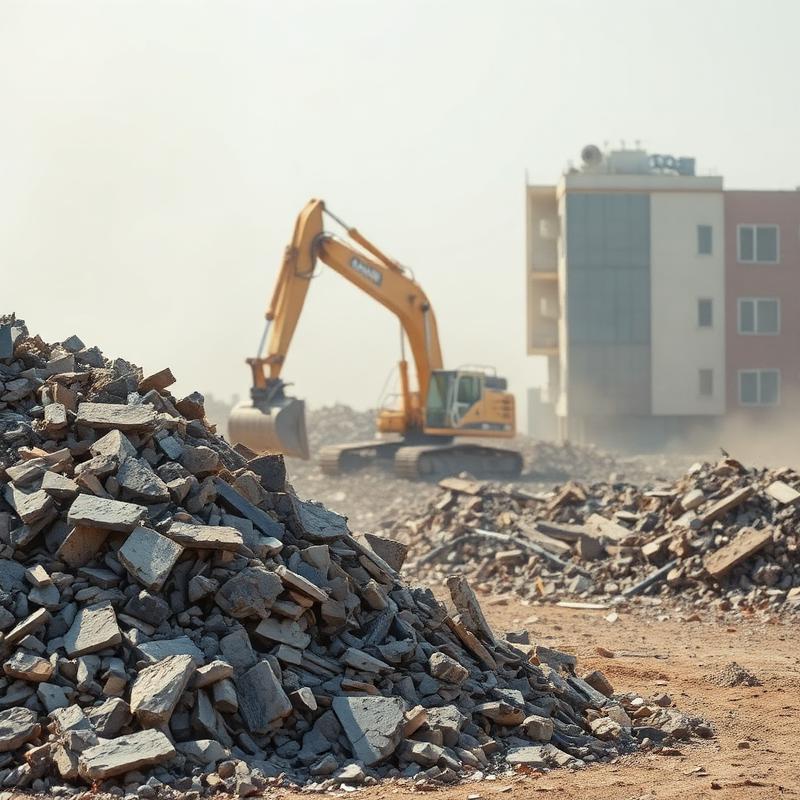 Demolition site clearing