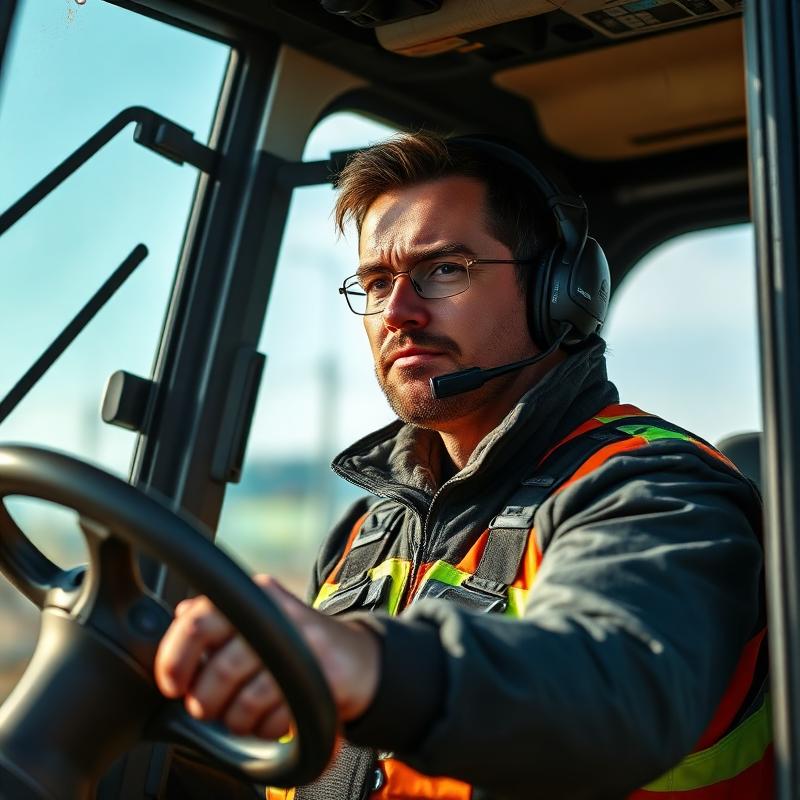 Operator in cab